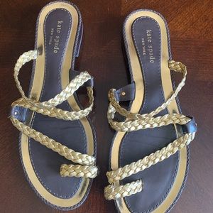 Kate Spade braided gold sandals